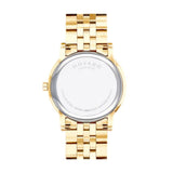Movado Museum Black Dial Gold Steel Strap Watch For Men - 606997 Authentic Buy Shop Now