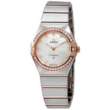 Omega Constellation Manhattan Quartz Diamonds Mother of Pearl Dial Two Tone Steel Strap Watch for Women - 131.20.25.60.55.001 Authentic Buy Shop Now
