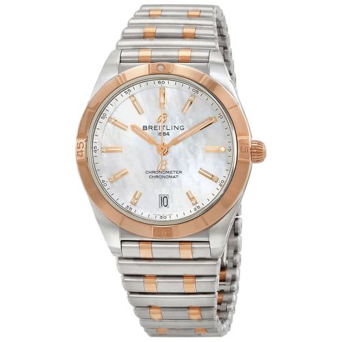 Breitling Chronomat 36 Mother of Pearl Dial Two Tone Steel Strap Watch for Women - U10380101A2U1 Authentic Buy Shop Now