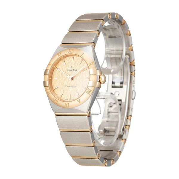 Omega Constellation Manhattan Yellow Dial Two Tone Steel Strap Watch for Women - 131.20.28.60.08.001 Authentic Buy Shop Now
