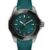 Tag Heuer Aquaracer Professional 300 Automatic Diamonds Green Dial Green Rubber Strap Watch for Women - WBP231G.FT6226 Authentic Buy Shop Now