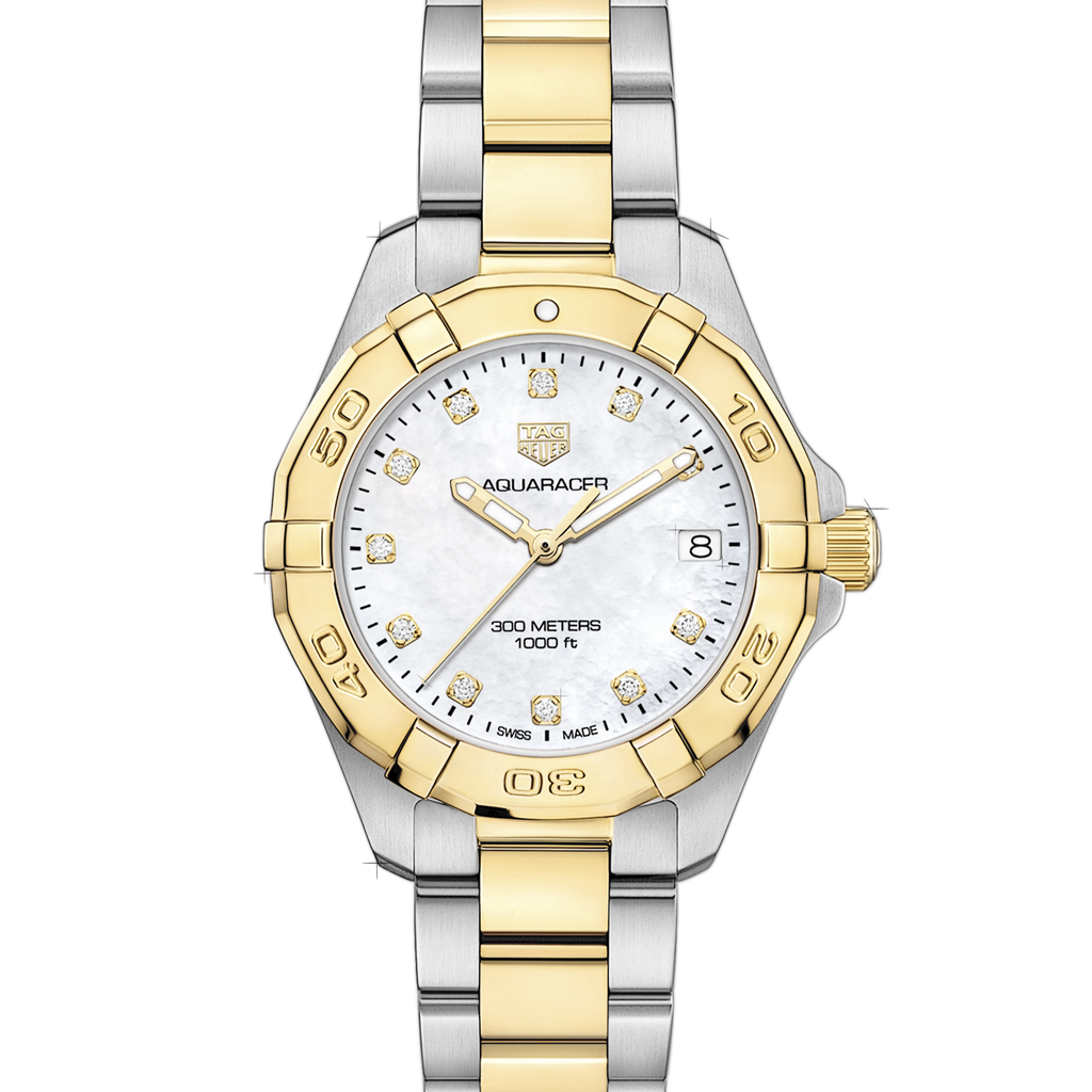Tag Heuer Aquaracer White Mother of Pearl Dial Watch for Women - WBD1322.BB0320 Authentic Buy Shop Now