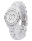 Chanel J12 Diamonds Quartz Mother of Pearl White Dial White Steel Strap Watch for Women - J12 H2570 Authentic Buy Shop Now