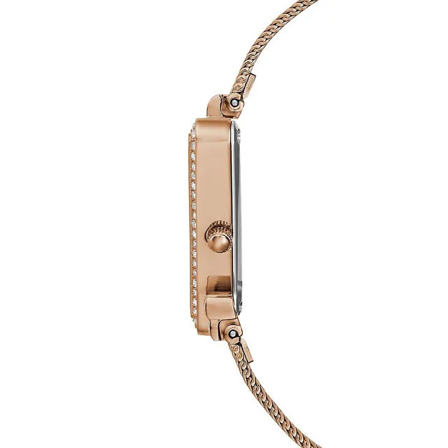 Guess Fame Diamonds Rose Gold Dial Rose Gold Mesh Bracelet Watch for Women - GW0508L3 Authentic Buy Shop Now