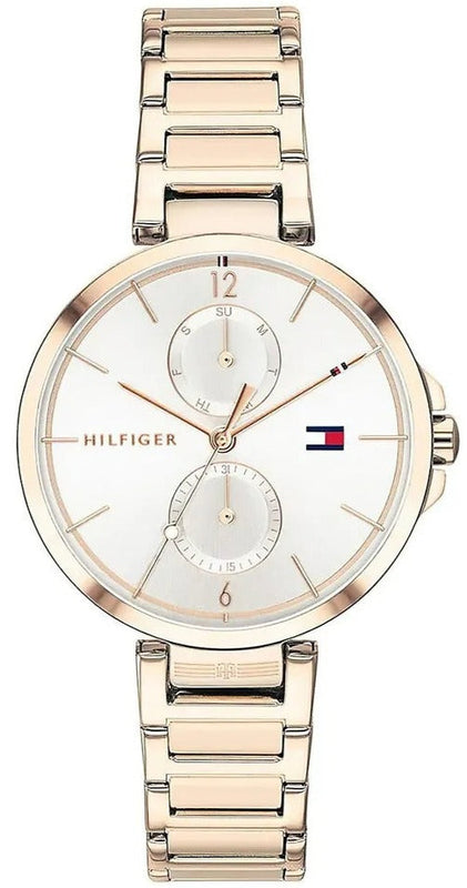 Tommy Hilfiger Angela Quartz White Dial Rose Gold Steel Strap Watch for Women - 1782124 Authentic Buy Shop Now