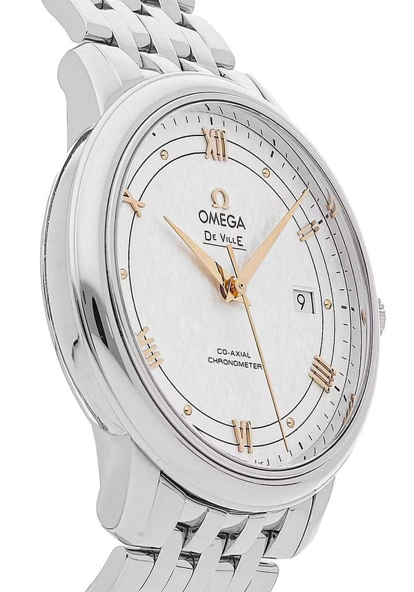 Omega De Ville Prestige Co Axial Silver Dial Silver Steel Strap Watch for Men - 424.10.40.20.02.004 Authentic Buy Shop Now