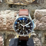 IWC Pilot's Watch Chronograph Edition Brown Dial Brown Leather Strap Watch for Men - IW377713 Authentic Buy Shop Now