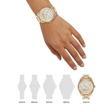 Michael Kors Janelle Quartz Gold Dial Gold Steel Strap Watch For Women - MK7088 Authentic Buy Shop Now