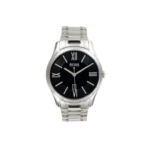 Hugo Boss Governer Black Dial Silver Steel Strap Watch for Men - 1513488 Authentic Buy Shop Now