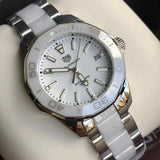 Tag Heuer Aquaracer Quartz White Dial Two Tone Steel Strap Watch Women - WAY131B.BA0914 Authentic Buy Shop Now
