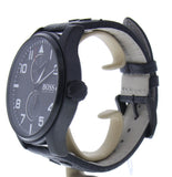 Hugo Boss Aeroliner Black Dial Black Leather Strap Watch For Men - 1513083 Authentic Buy Shop Now