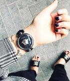 Versace Palazzo Empire Black Dial Black Leather Strap Watch for Women - VCO050017 Authentic Buy Shop Now