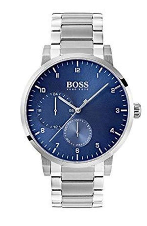 Hugo Boss Oxygen Chronograph Blue Dial Silver Steel Strap Watch for Men - 1513597 Authentic Buy Shop Now