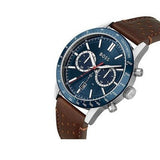 Hugo Boss Allure Blue Dial Brown Leather Strap Watch for Men - 1513921 Authentic Buy Shop Now