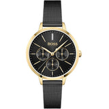 Hugo Boss Symphony Black Dial Black Mesh Bracelet Watch for Women - 1502601 Authentic Buy Shop Now
