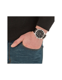 Hugo Boss Aeroliner Chronograph Quartz Black Dial Black Leather Strap Watch For Men - HB1512448 Authentic Buy Shop Now
