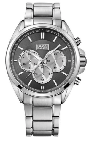 Hugo Boss Driver Black Dial Silver Steel Strap Watch for Men - 1512883 Authentic Buy Shop Now