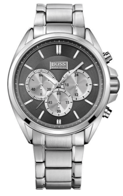Hugo Boss Driver Black Dial Silver Steel Strap Watch for Men - 1512883 Authentic Buy Shop Now