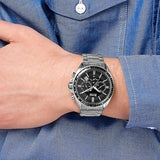 Hugo Boss Driver Chronograph Black Dial Silver Steel Strap Watch For Men - 1513080 Authentic Buy Shop Now