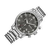 Hugo Boss Aeroliner Black Dial Silver Steel Strap Watch for Men - 1513181 Authentic Buy Shop Now