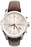 Hugo Boss Jet White Dial Brown Leather Strap Watch for Men - 1513280 Authentic Buy Shop Now