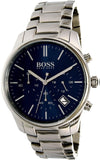 Hugo Boss Commander Blue Dial Silver Steel Strap Watch for Men - 1513434 Authentic Buy Shop Now