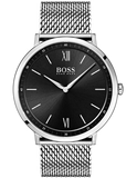 Hugo Boss Jackson Quartz Black Dial Silver Mesh Bracelet Watch For Men - 1513514 Authentic Buy Shop Now