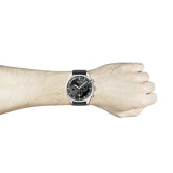 Hugo Boss Pioneer Chronograph Black Dial Black Leather Strap Watch For Men - 1513708 Authentic Buy Shop Now