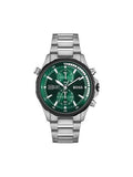 Hugo Boss Globetrotter Green Dial Silver Steel Strap Watch for Men - 1513930 Authentic Buy Shop Now