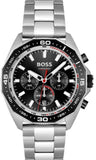 Hugo Boss Intensity Chronograph Black Dial Silver Steel Strap Watch For Men - 1513680 Authentic Buy Shop Now