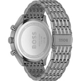 Hugo Boss Gregor Chronograph Blue Dial Grey Steel Strap Watch For Men - 1514083 Authentic Buy Shop Now