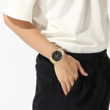 Hugo Boss Skytraveller Chronograph Black Dial Gold Steel Strap Watch for Men - 1514152 Authentic Buy Shop Now