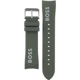 Hugo Boss Volane Chronograph Grey Dial Green Rubber Strap Watch For Men - 1513952 Authentic Buy Shop Now