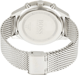 Hugo Boss Associate Black Dial Silver Mesh Bracelet Watch for Men - 1513805 Authentic Buy Shop Now
