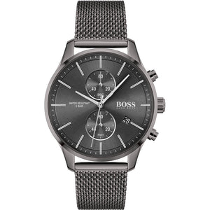 Hugo Boss Associate Grey Dial Grey Mesh Bracelet Watch for Men - 1513870 Authentic Buy Shop Now