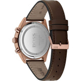 Hugo Boss Champion Blue Dial Brown Leather Strap Watch for Men - 1513817 Authentic Buy Shop Now