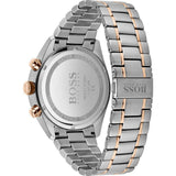 Hugo Boss Champion Chronograph Black Dial Two Tone Steel Strap Watch for Men - 1513819 Authentic Buy Shop Now
