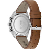 Hugo Boss Grandmaster Grey Dial Brown Leather Strap Watch for Men - 1513882 Authentic Buy Shop Now