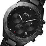 Hugo Boss Talent Chronograph Ceramic Black Dial Black Steel Strap Watch for Men - 1513581