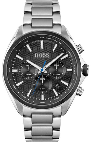 Hugo Boss Montre Distinct Black Dial Silver Steel Strap Watch for Men - 1513857 Authentic Buy Shop Now