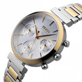 Hugo Boss Flawless Silver Dial Two Tone Steel Strap Watch for Women - 1502550 Authentic Buy Shop Now