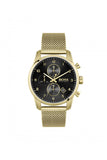 Hugo Boss Skymaster Black Dial Gold Mesh Bracelet Watch for Men - 1513838 Authentic Buy Shop Now