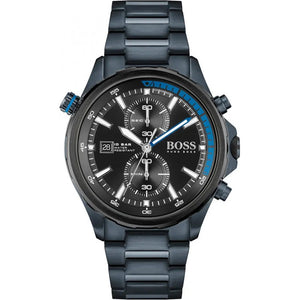 Hugo Boss Globetrotter Black Dial Black Steel Strap Watch for Men - 1513824 Authentic Buy Shop Now