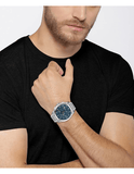 Hugo Boss Grandmaster Blue Dial Silver Steel Strap Watch for Men - 1513884 Authentic Buy Shop Now