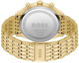 Hugo Boss Gregor Chronograph Grey Dial Gold Steel Strap Watch For Men - 1514051 Authentic Buy Shop Now