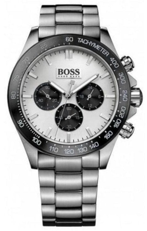 Hugo Boss Ikon White Dial Silver Steel Strap Watch for Men - 1512964 Authentic Buy Shop Now