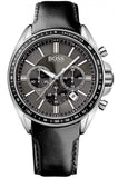 Hugo Boss Contemporary Sport Driver Black Dial Black Leather Strap Watch for Men - 1513085 Authentic Buy Shop Now