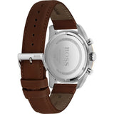 Hugo Boss Skymaster White Dial Brown Leather Strap Watch for Men - 1513786 Authentic Buy Shop Now