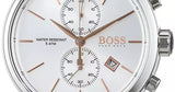 Hugo Boss Jet Chronograph Quartz Silver Dial Brown Leather Strap Watch For Men - HB1513280 Authentic Buy Shop Now