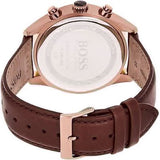 Hugo Boss Grand Prix Blue Dial Brown Leather Strap Watch for Men - 1513604 Authentic Buy Shop Now